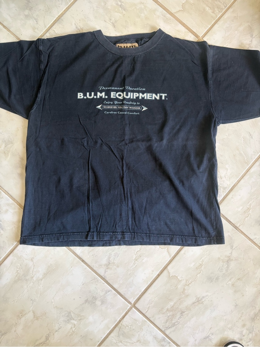 Equipment Navy Graphic Logo Tee with White Print